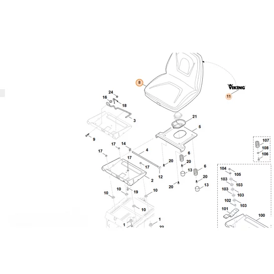 STIHL Siedzenie 6170 760 0301